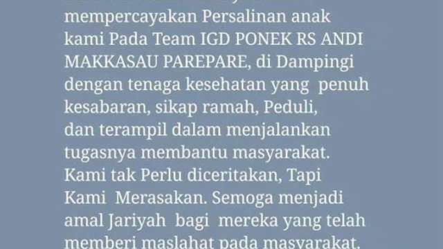 Warga Sebut Pelayanan IGD Ponek RSUD Andi Makkasau Sabar, Ramah dan Peduli