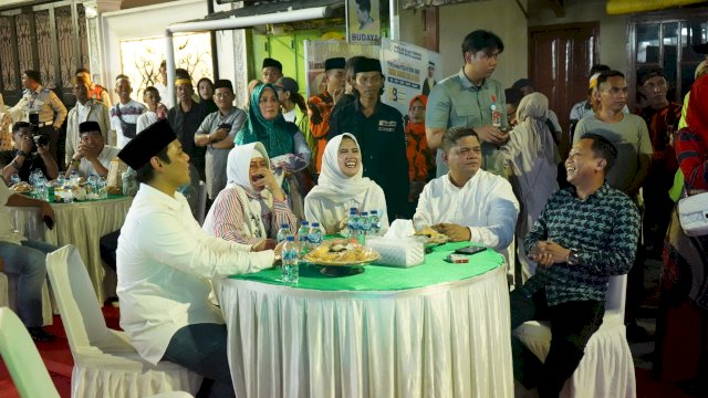 Ketua TP PKK Makassar Indira Jusuf Ismail pada acara Halal Bihalal Maipa Rachmat. Ist