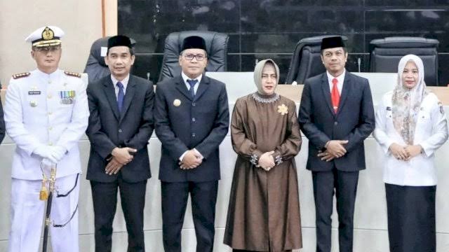 Ketua DPRD Kota Makassar, Rudianto Lallo menghadiri pelantikan Penjabat (Pj) Sekretaris Daerah (Sekda) Kota Makassar, Firman Hamid Pagarra, Rabu (10/1/2024) lalu.