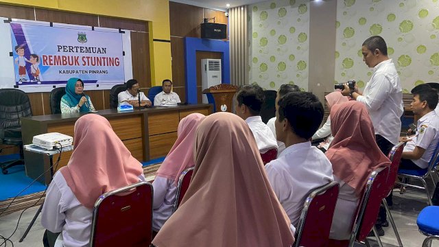 Pemerintah Kabupaten (Pemkab) Pinrang menggelar rembuk stunting Rabu (20/4/2024).
