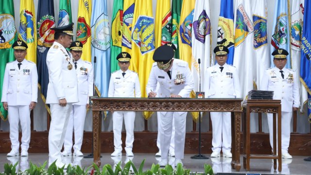 Suasana pelantikan lima Pj Gubernur, Jumat (17/05/2024) pagi tadi.