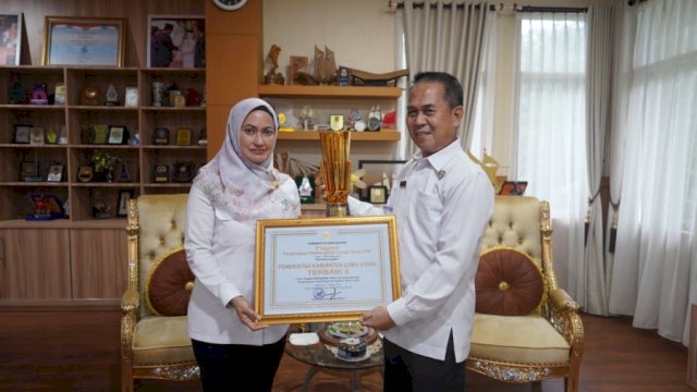 Bupati Luwu Utara, Indah Putri Indriani, kembali menorehkan prestasi.