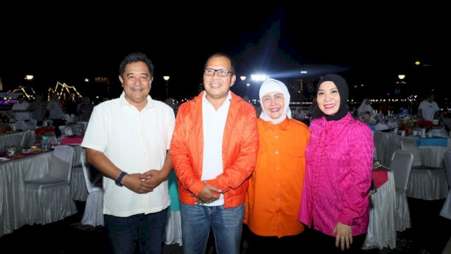 Pj Gubernur Sulawesi Barat (Sulbar) Bahtiar Baharuddin bersama Wali Kota Makassar Moh Ramdhan Pomanto.