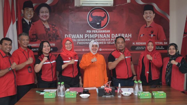 Indira saat mengikuti fit di DPD PDIP Sulsel. Ist