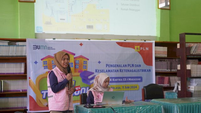 PLN Beri Edukasi Antisipasi Bahaya Kelistrikan Bagi Siswa Siswi SMK Kartika XXI-1 Makassar 