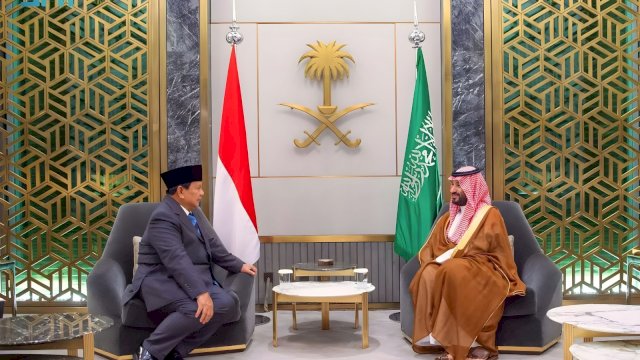 Prabowo Bertemu Putra Mahkota Arab Saudi MbS Bahas Nasib Palestina