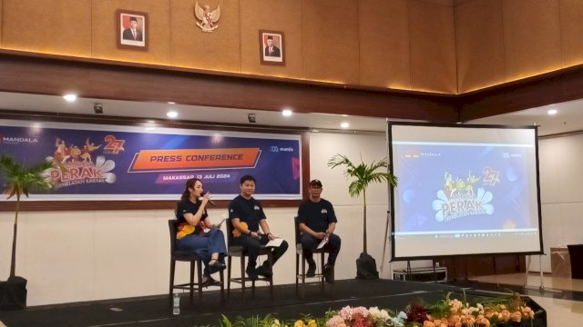 Konferensi Pers Perhelatan Rakyat Mandala Finance, di Claro Hotel Makassar, Sabtu (13/7/2024).
