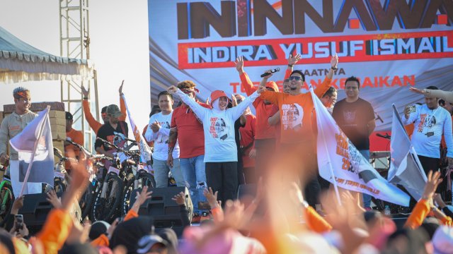 Indira Yusuf Ismail Disambut Teriakan "Indira Wali Kota" di Senam Ininnawa