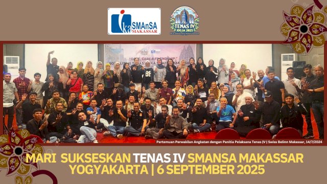 Andi Ina Pimpin Rapat Pemantapan Tenas ke-4 IKA Smansa Makassar di Yogyakarta