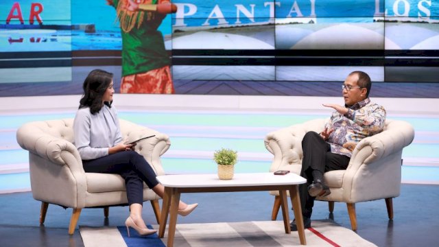 Wali Kota Makassar Mohammad Ramdhan Pomanto talkshow di salah satu TV Nasional, Kamis (18/7/2024).