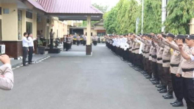 Kapolres Parepare Cek Kesiapan Personel Jelang Pilkada, Minta Jaga Netralitas di Pilkada 2024