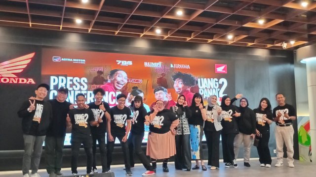Press conference Uang Panai' 2, di Kopi Teori X Honda TSM Makassar, Kamis (31/7/2024).