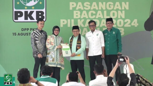 Diserahkan Muhaimin Iskandar, Indira-Ilham Terima Rekomendasi B1 KWK PKB