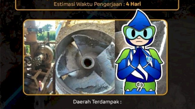 Terjadi Kerusakan Pompa, PDAM Makassar Sampaikan Permohonan Maaf Aliran Air Berkurang