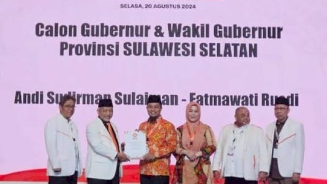 Sudirman-Fatma Resmi Diusung PKS Maju Pilgub Sulsel