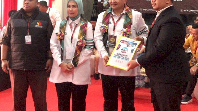 KPU Makassar Nyatakan Berkas Pencalonan Appi-Aliyah Diterima dan Lengkap