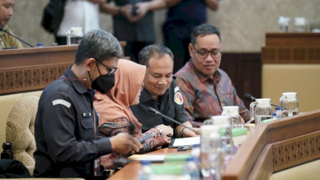 Kepala Biro Hukum dan Humas Bawaslu Agung Bagus Gede Bhayu Indraatmaja, Anggota Bawaslu Lolly Suhenty, Sekretaris Jenderal Bawaslu Icsan Fuady, Anggota Bawaslu Herwyn JH Malonda

