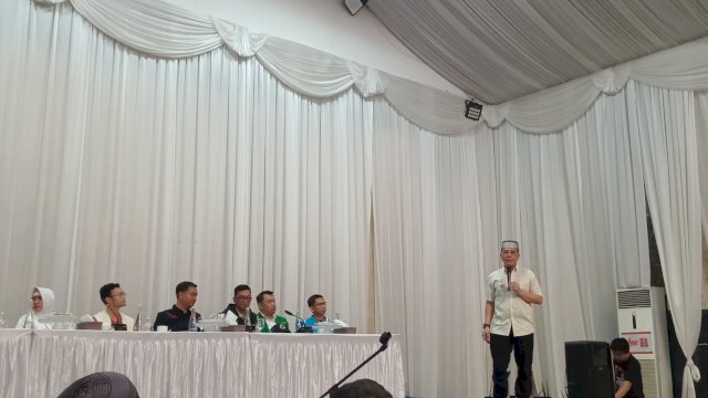 Struktur tim pemenangan INIMI diumumkan di kediaman pribadi Indira, Jalan Amirullah, Rabu (18/9/2024).