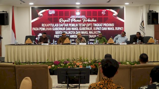 KPU Sulsel Tetapkan DPT Pilkada 2024 Sebanyak 6.680.807 Pemilih
