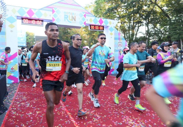 SERU! Pjs Wali Kota Arwin Azis Jadi Runner di Event Notary Run dan Kemenkes Fun Walk