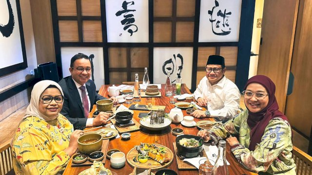 Anies dan Cak Imin Makan Siang Bareng Usai Hadiri Pelantikan Prabowo-Gibran
