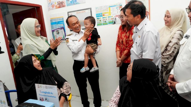 Didampingi Ninuk Zudan, Pj Gubernur Launching Posyandu Era Baru se-Sulsel