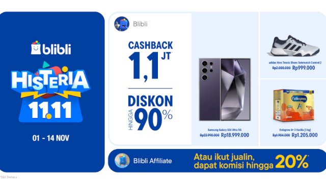 Garnier Micellar Water Biru Lagi Diskon 11.11 di Blibli 
