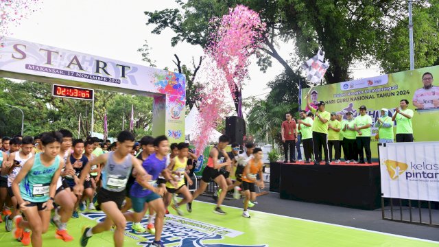 Dilepas Pj Gubernur Prof Zudan, Pelajar Sulsel Antusias Ikuti High School Marathon