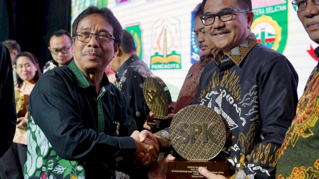 Sekretaris Daerah Provinsi Sulsel, Jufri Rahman, dalam acara pembukaan Bulan Mutu Nasional Tahun 2024.