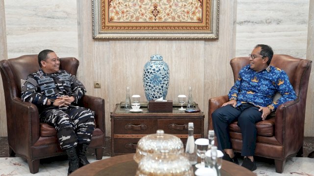 Wali Kota Makassar Sambut Hangat Danlantamal VI Baru, Brigjen TNI Wahyudi