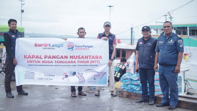 Bantu Korban Bencana, Kurir Langit Indonesia Kirim Kapal Pangan Nusantara ke NTT