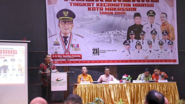 Pelaksana Harian (Plh) Sekretaris Daerah (Sekda) Kota Makassar, Andi Muhammad Yasir, resmi membuka Musyawarah Perencanaan Pembangunan (Musrenbang) tingkat Kecamatan Mariso
