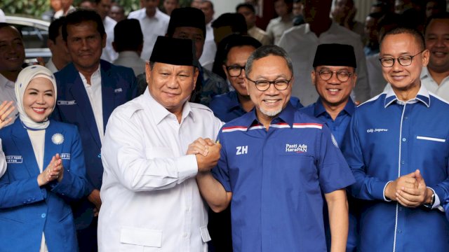 Ketua Umum Partai Gerindra Prabowo Subianto dan Ketua Umum PAN Zulkifli Hasan