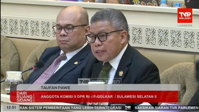 Anggota Komisi II DPR RI, Taufan Pawe