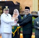 Pesan Khusus Fatmawati Rusdi saat Saksikan Sertijab Wali Kota Makassar