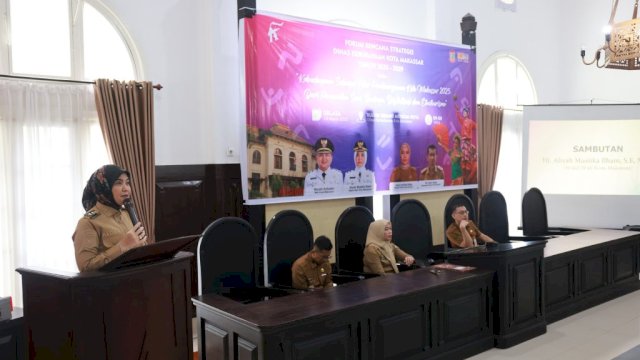 Wakil Wali Kota Makassar, Aliyah Mustika Ilham membuka Forum Rencana Strategis (Renstra) Tahun 2025-2029 Dinas Kebudayaan Kota Makassar dengan tema Kebudayaan sebagai Pilar Pembangunan Kota Makassar.