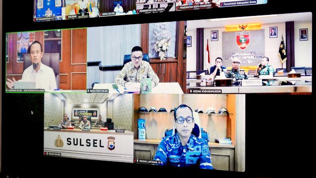 Rapat Forkopimda Sulsel Bahas Ketahanan Pangan dan Kelancaran Arus Mudik