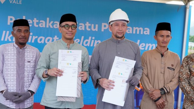 Tingkatkan Daya Saing Pekerja Lokal, PT Vale dan Alkhairaat Gelar Peletakan Batu Pertama Welding Academy 