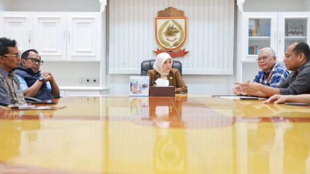 Wakil Wali Kota Makassar, Aliyah Mustika Ilham, menerima audiensi dan silaturahmi dari jajaran PT Bank Negara Indonesia (BNI) Persero Tbk Cabang Makassar.
