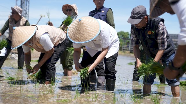 Wali Kota Makassar Munafri Arifuddin Pimpin Gerakan Tanam Padi Serentak Dukung Swasembada Pangan