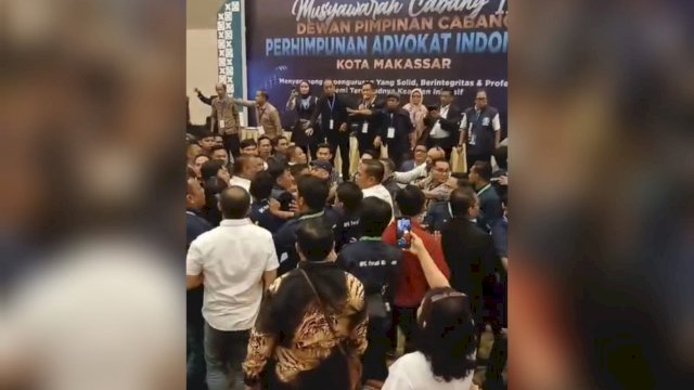 Satu Luka Kena Piring Saat Ricuh Muscab II Peradi Makassar