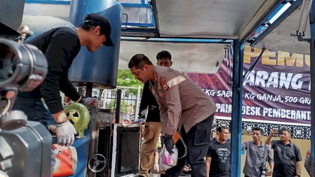 Polrestabes Makassar Musnahkan Narkoba Senilai Rp19 Miliar, Selamatkan 62.500 Jiwa