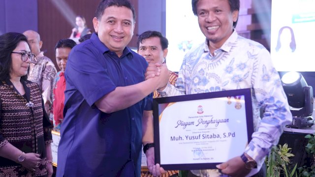 Wali Kota Makassar, Munafri Arifuddin saat menghadiri Ramah Tamah Peringatan May Day 2025, di Hotel Sheraton Makassar, Senin (5/5/2025) malam.