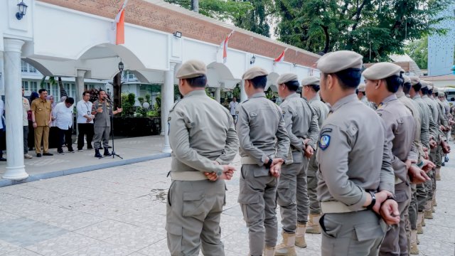 Gubernur Sulsel Lepas 58 Personel Satpol PP untuk Amankan PSU Pilwalkot Palopo