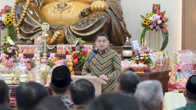  Wali Kota Makassar, Munafri Arifuddin, meresmikan Vihara Lahuta Maitreya di Kota Makassar pada Sabtu (7/6/3025) di Jalan Wahab Tarru, No.4 Makassar.