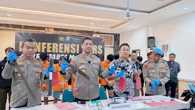 Polrestabes Makassar Tangkap 10 Anggota Geng Motor, Terlibat Tawuran dan Lukai Polisi
