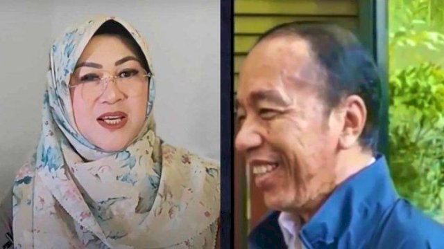 Pegiat media sosial Tifauzia Tyassuma atau Dokter Tifa dan Presiden ke-7 RI Joko Widodo 
