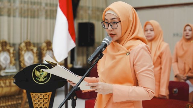 Ketua Dharma Wanita Persatuan (DWP) Provinsi Sulsel, Melani Simon Jufri 