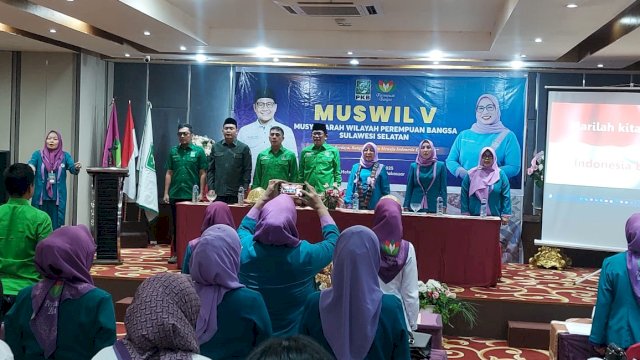 Dewan Pimpinan Wilayah (DPW) Perempuan Bangsa (PB) Sulsel mengadakan Musyawarah wilayah (muswil) ke V, di Hotel Remcy, Panakkukang, Sabtu (5/7/2025)