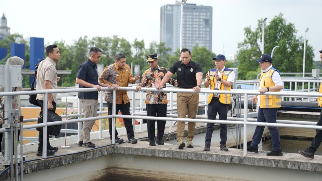 Kompaknya Appi-Aliyah Temani Menteri AHY Tinjau IPAL Losari, Optimalisasi Sambungan Rumah Tangga